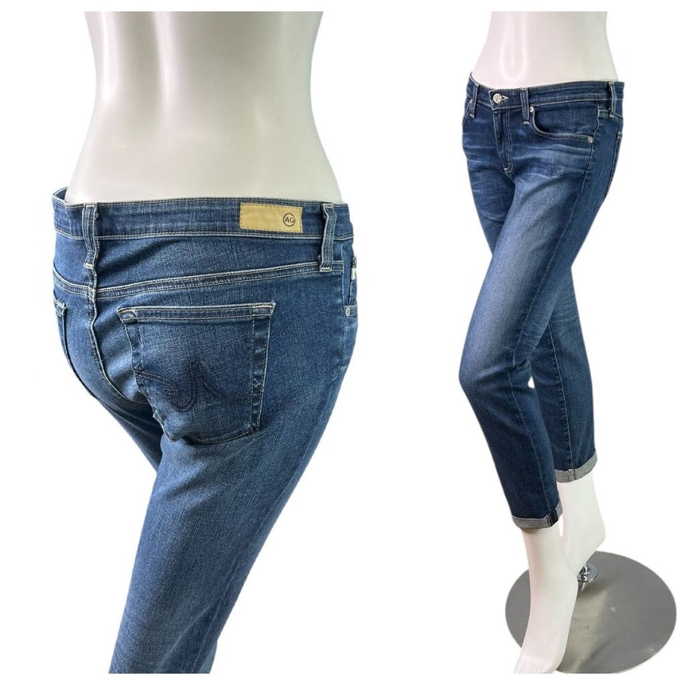 AG Adriano Goldschmied The Stilt Roll Up Cigarette Jean in 11 Yr Journey Wash 29
